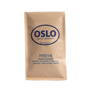 Front view of a Freya dark roast coffee bag featuring Oslo Coffee Roasters logo and coffee product information