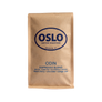 Front view of a Odin Espresso Blend coffee bag featuring Oslo Coffee Roasters logo and coffee product information