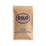 Front view of a Thor House Blend coffee bag featuring Oslo Coffee Roasters logo and coffee product information